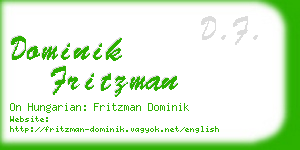 dominik fritzman business card